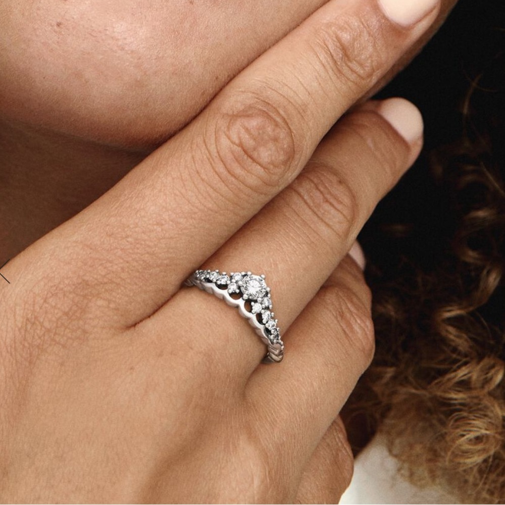 Pandora 196226CZ Fairytale Tiara Ring GENTLY WORN